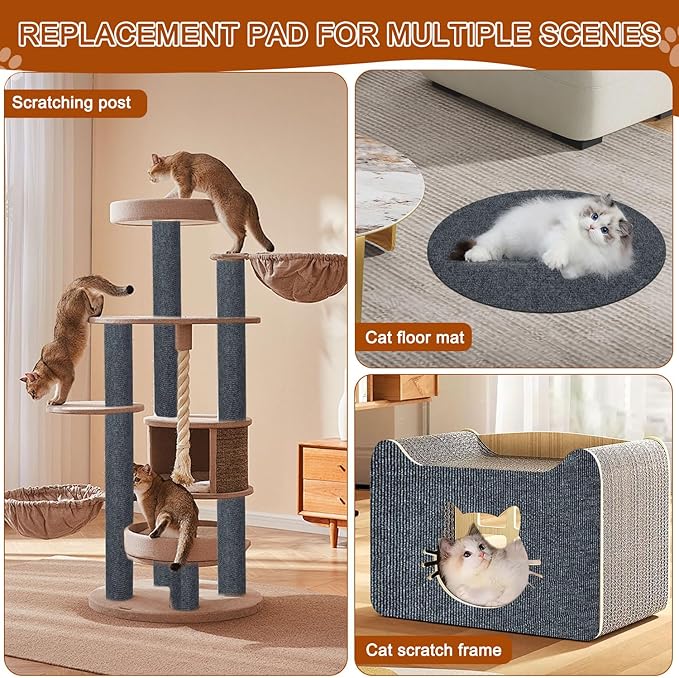 Cat Scratch Mat, 118.5"x15.9" Trimmable Self-Adhesive Cats Scratch Carpet - Image 5