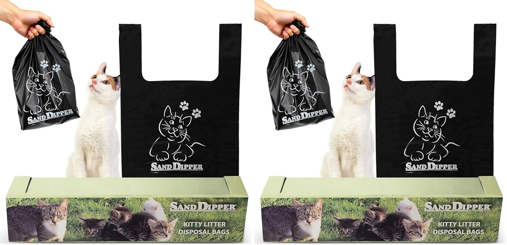 Sand Dipper Cat Litter Waste Bags | Strong Thick Odor Sealing (Medium 50 Roll)