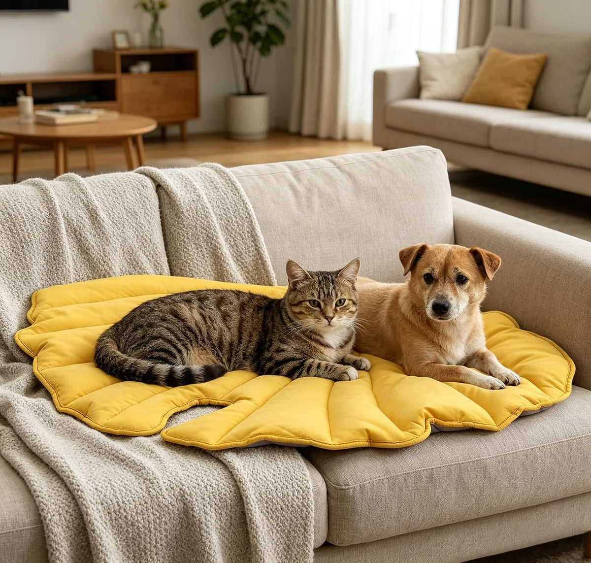 Letalong Extra Large Leaf Shaped Dog Blanket 50x45''