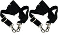 Majestic Ally Pack of 2 Adjustable Length Horse Blanket Sheet Replacement Elastic Leg Strap with Double Swivel Snaps (Black)