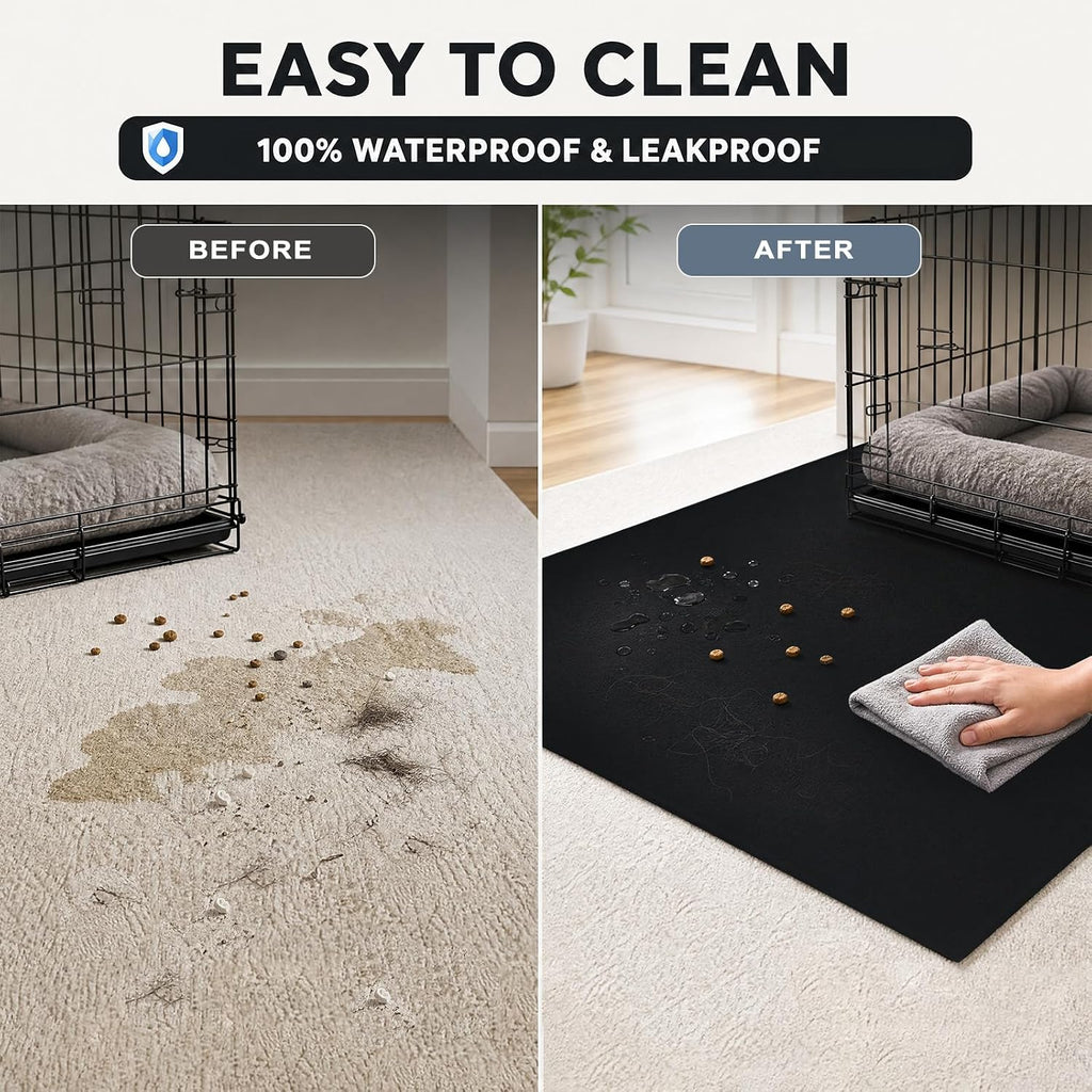 Dog Crate Floor Protector Mat Waterproof PVC Kennel Mat 46" x 60"