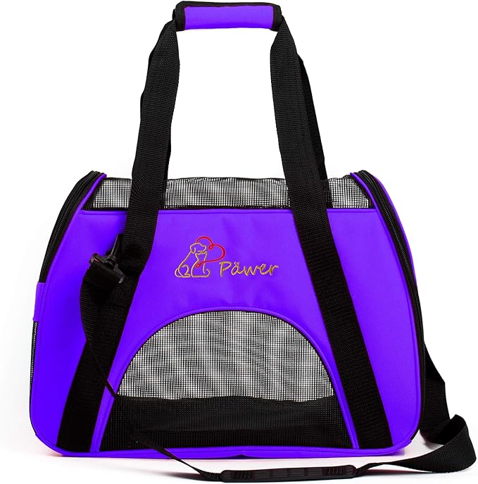Pawer Soft-Sided Pet Carrier for Cat and Small Dog, Violet Color, Medium Size by P%C3%84WER