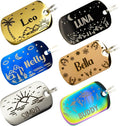 Personalized Dog Tag with 5 Lines of Custom Deep Engraved Durable Stainless by PetANTastic