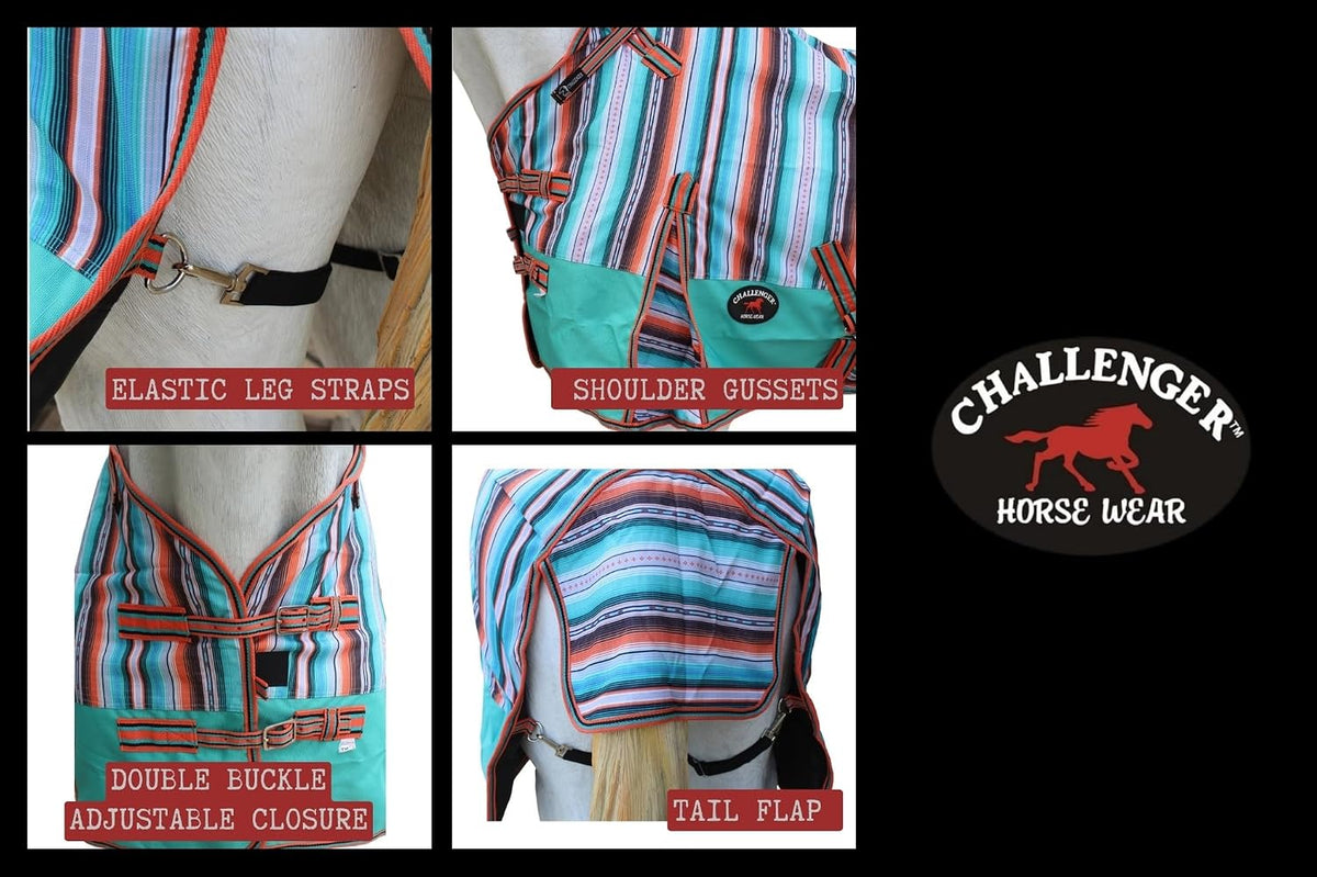 Challenger 1200D Turnout Lightweight Bellyband Horse Winter Sheet Serape 399B