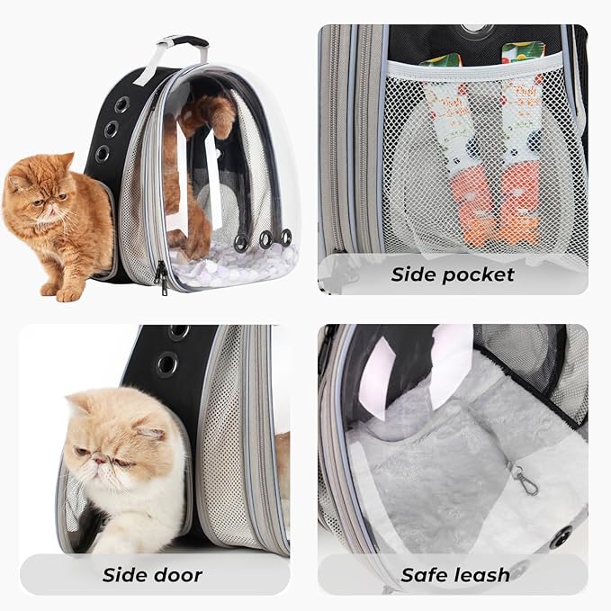 Lollimeow Cat Carrier Backpack, Expandable Bubble Pet Carrier - Image 6