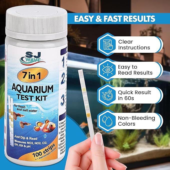 7 in 1 - Aquarium Test Strips | 100 Fast & Accurate Strips | Fish Tank - Image 8