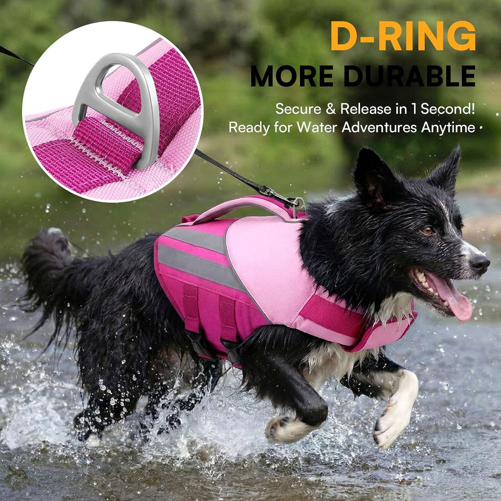 Queenmore Small Dog Life Jacket, Lightweight High Buoyancy Dog Life Vest