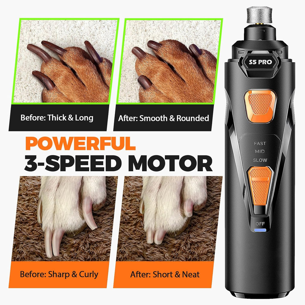 Super Quiet Dog Nail Grinder Kit Safe & Silent for Sensitive Dogs Cats