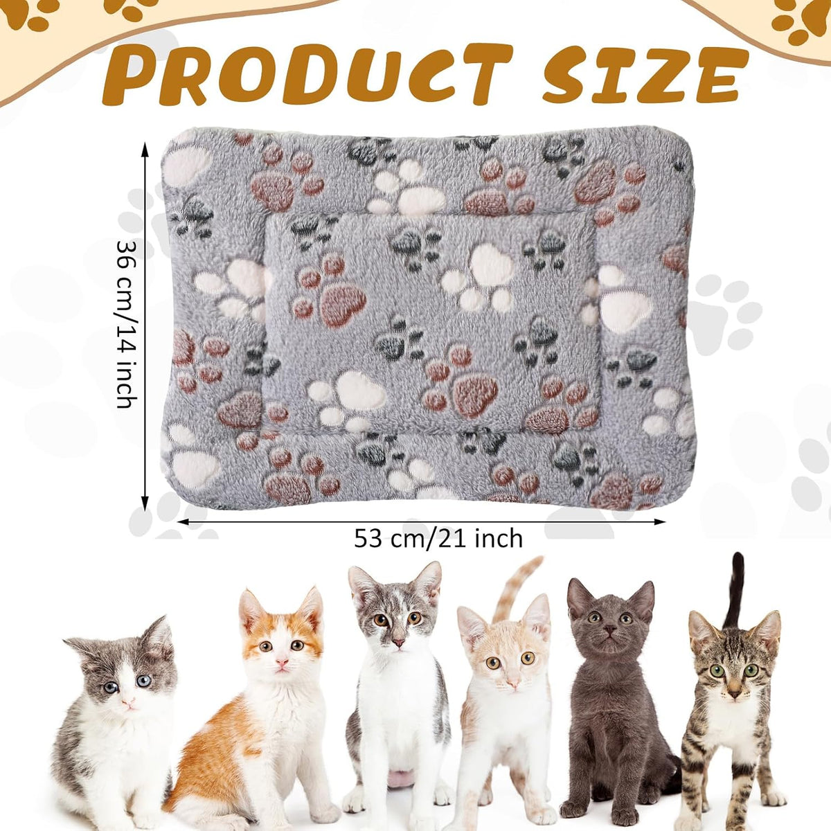 Tuanse 4 Pack Soft Pet Bed Mat Small Dog Crate Fleece