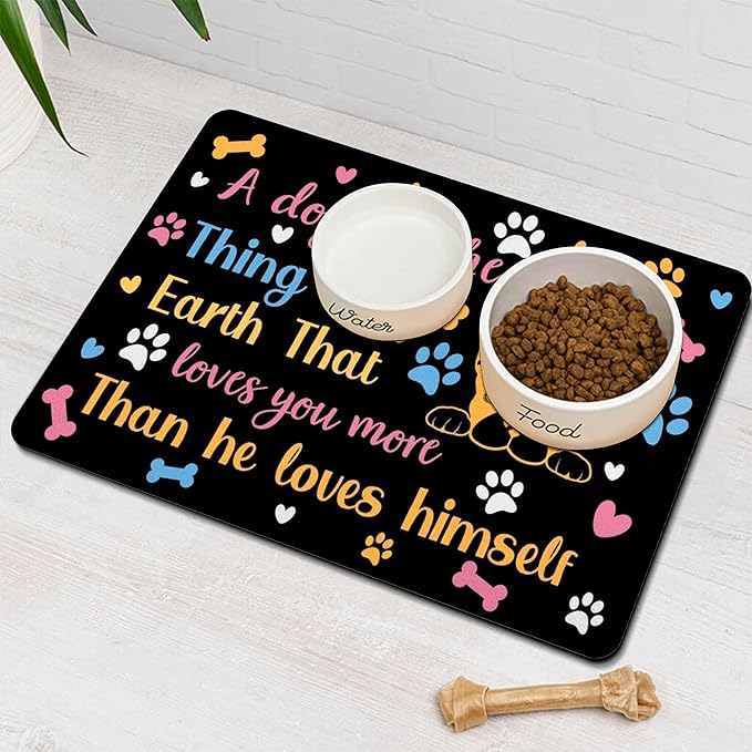 Pet Feeding Mat for Floors Waterproof Dog Mat for Food and Water Absorbent - Image 8
