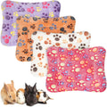 Haull 4 Pcs Waterproof Guinea Pig Bedding Mat, Paw, 13 x 18.5