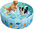 CHEERON Foldable Collapsible Large Dog Pool Puppy Bath Tub Pet Bathtub