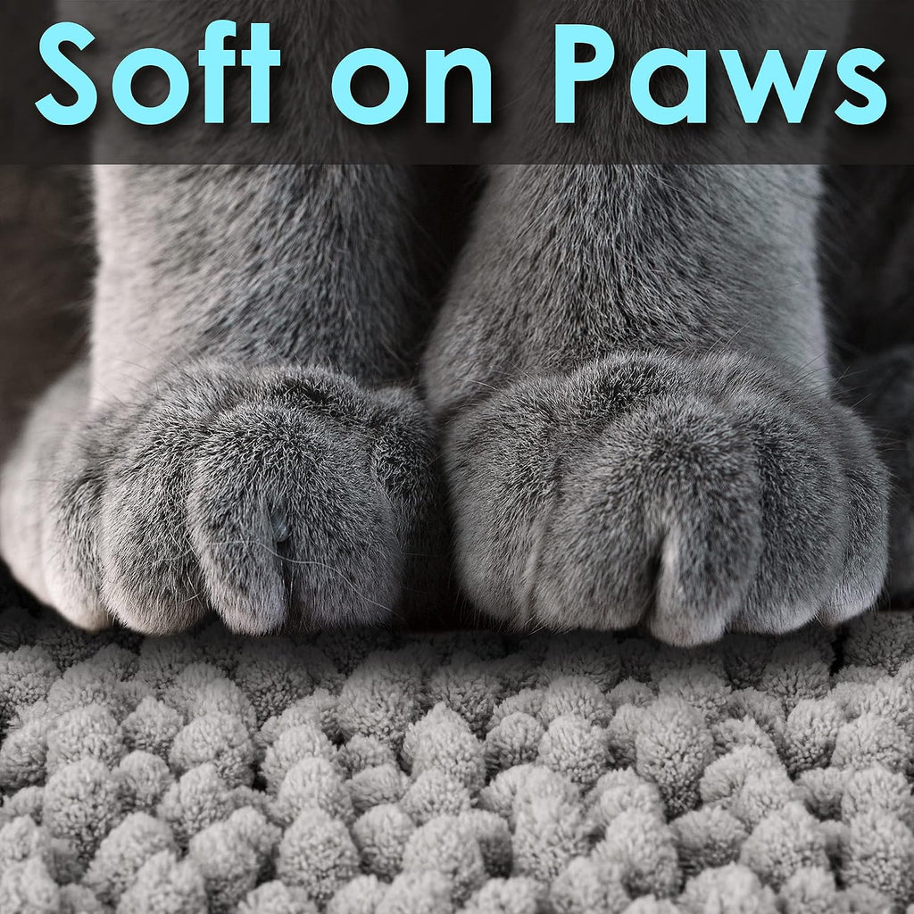 CatGuru Cat Litter Mat, Medium, Extra Large, XXL, Waterproof Litter Box Mat, Non Slip Kitty Litter Mat, Machine Washable Litter Trapping Mat, Soft Litter Tray, Cat Stuff (Medium, Gray/Heavy-Duty)