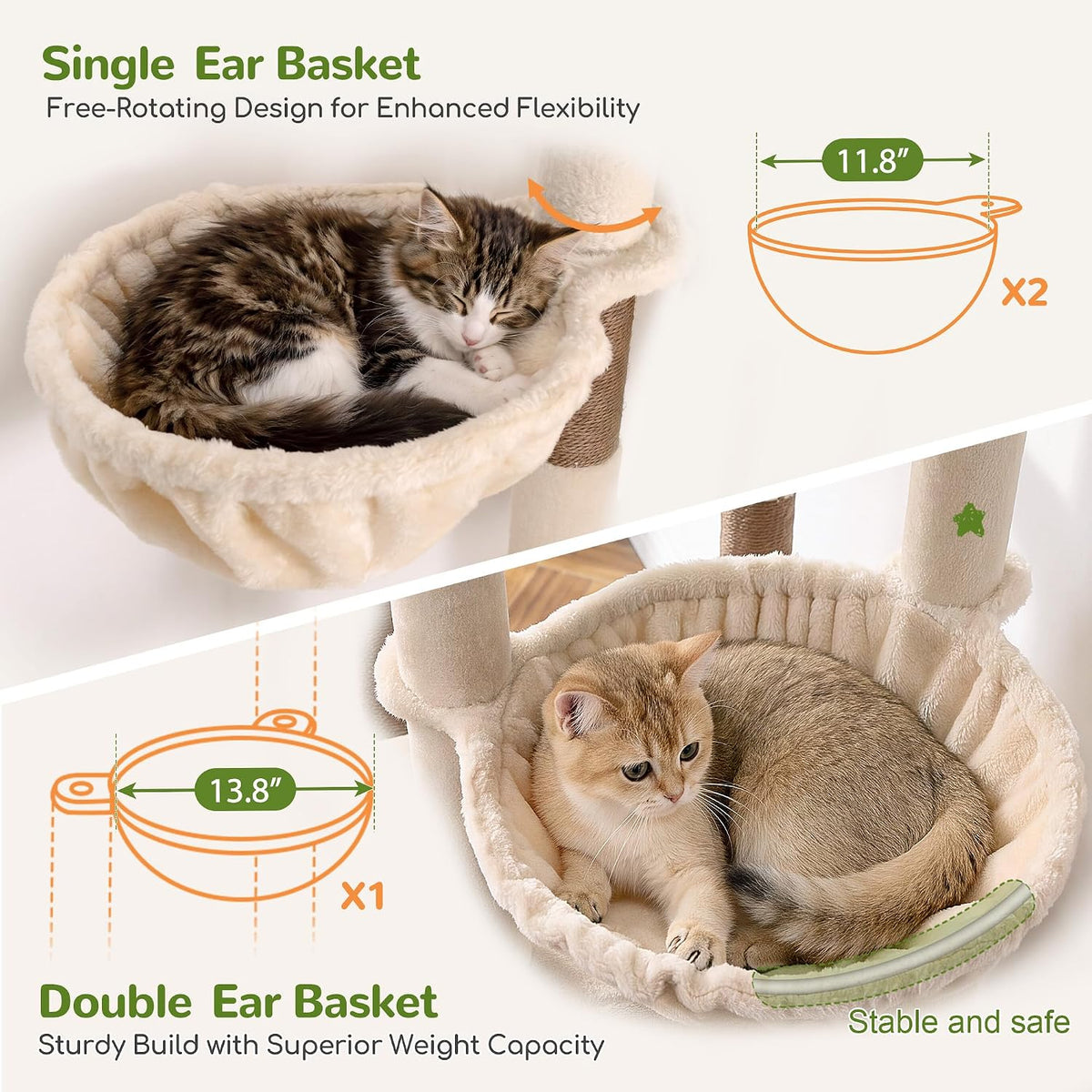 Globlazer 83in Extra Large Maine Coon Cat Tree, F83J, Beige