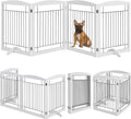 Yaheetech 32"H 4-Panel Extra Wide Freestanding Dog Gate For Stairs Doorways