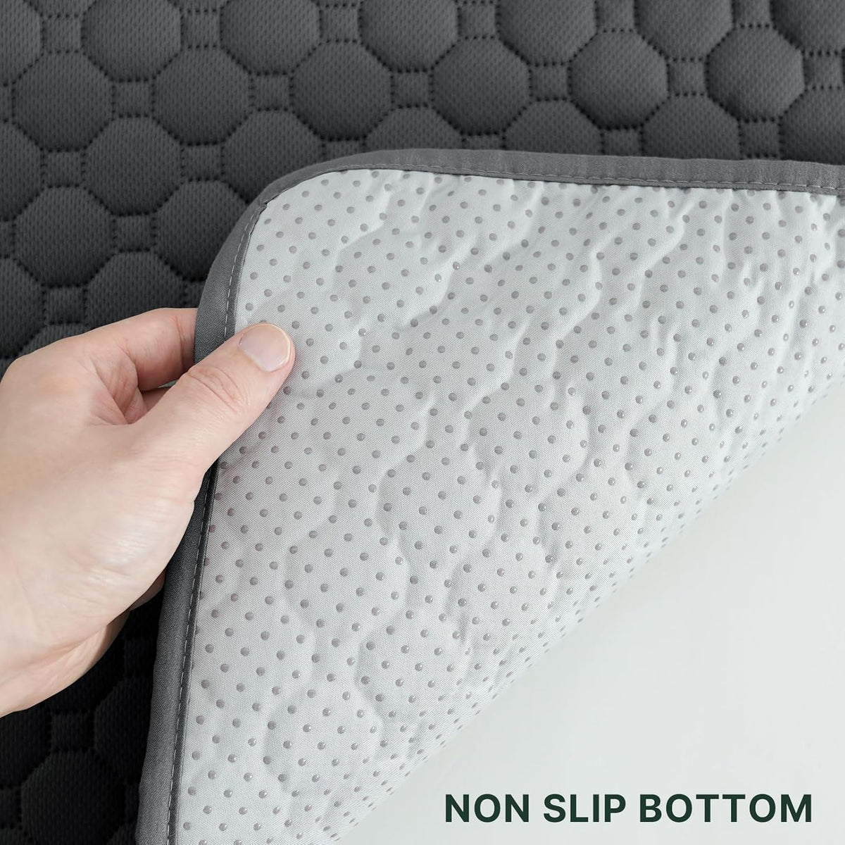 H.VERSAILTEX Premium Washable Pee Pads for Dogs 2 Pack Super Absorbent 100% Waterproof Reusable Non-Slip Quilted Puppy Training Pads for Crate Playpen Whelping & Potty Training(36"x36", Grey)