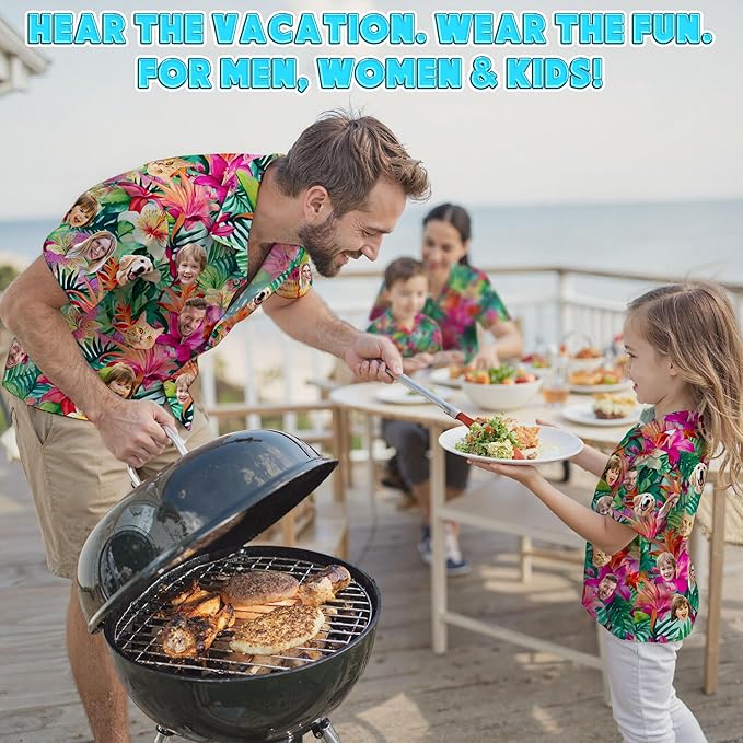 Custom Hawaiian Shirt with Face Photo Picture - Image 2