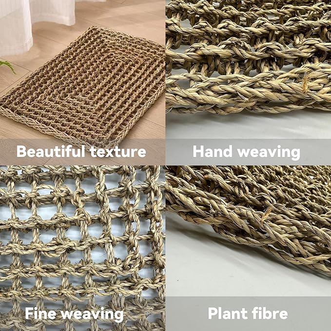 Large Bird Seagrass Mat 24 × 14 ''Natural Seagrass Woven Bird Net Hammock - Image 3