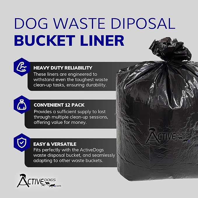 ActiveDogs Dog Poop Bucket Bags 12PK - Image 2