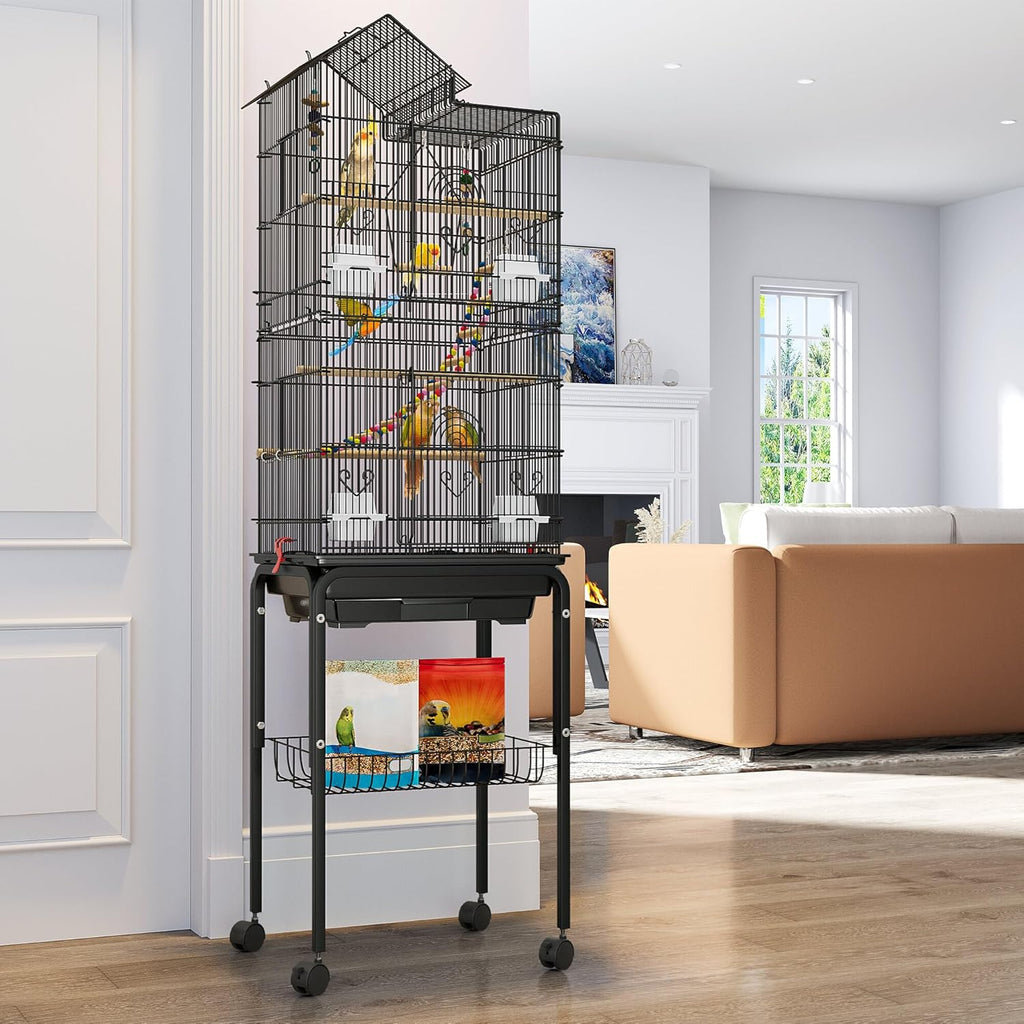 YITAHOME 62 inch Metal Bird Cage, Large Parakeet Cages