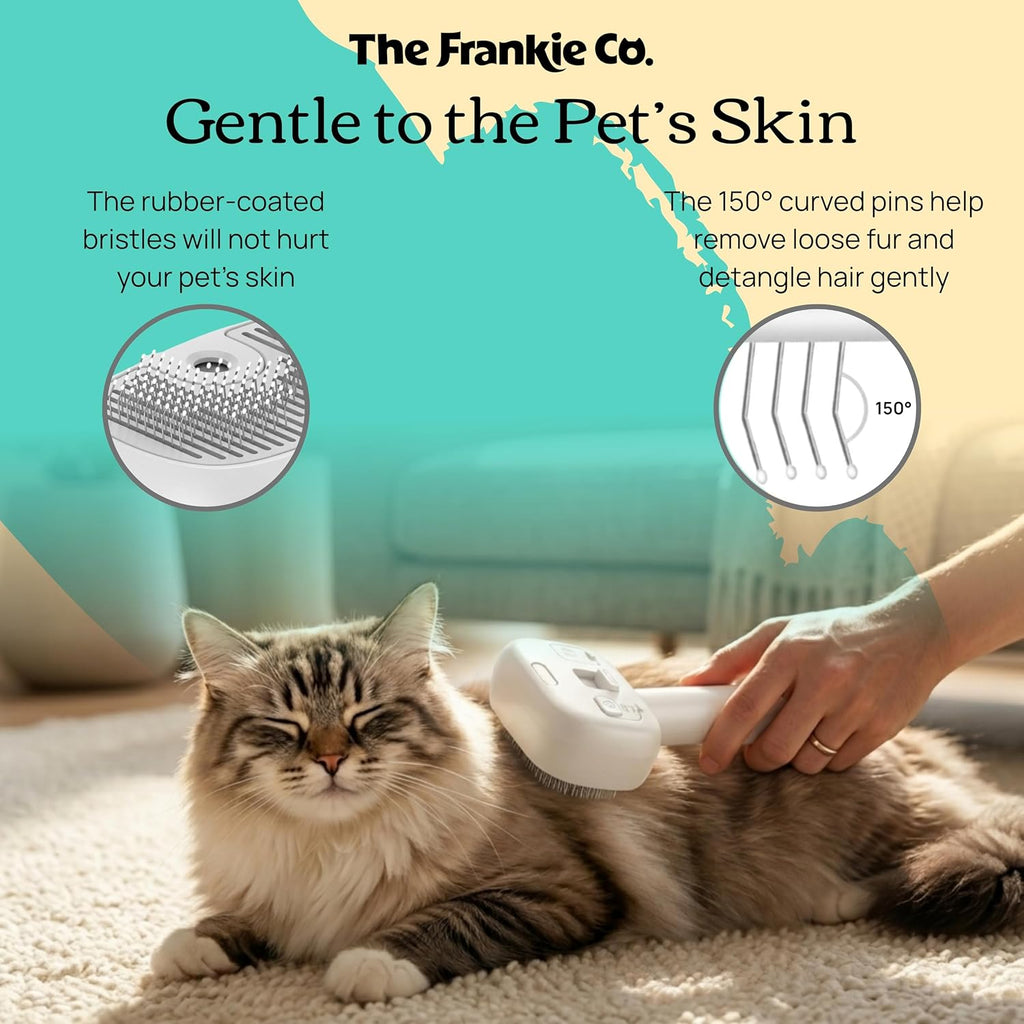 Cat Steam Brush, Self-cleaning Cat Brushes for Indoor Cats and Dogs