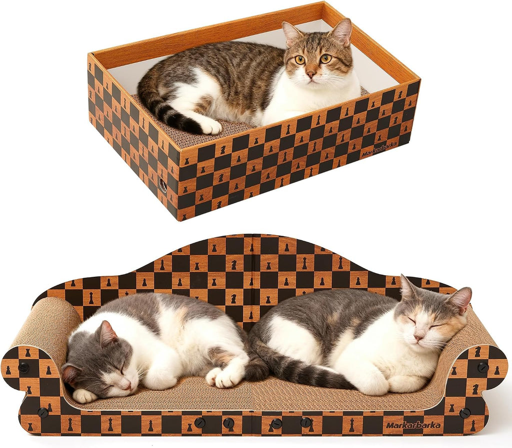 27" Cat Scratcher Bed & Sofa, Large Cardboard Cat Scratch Couch