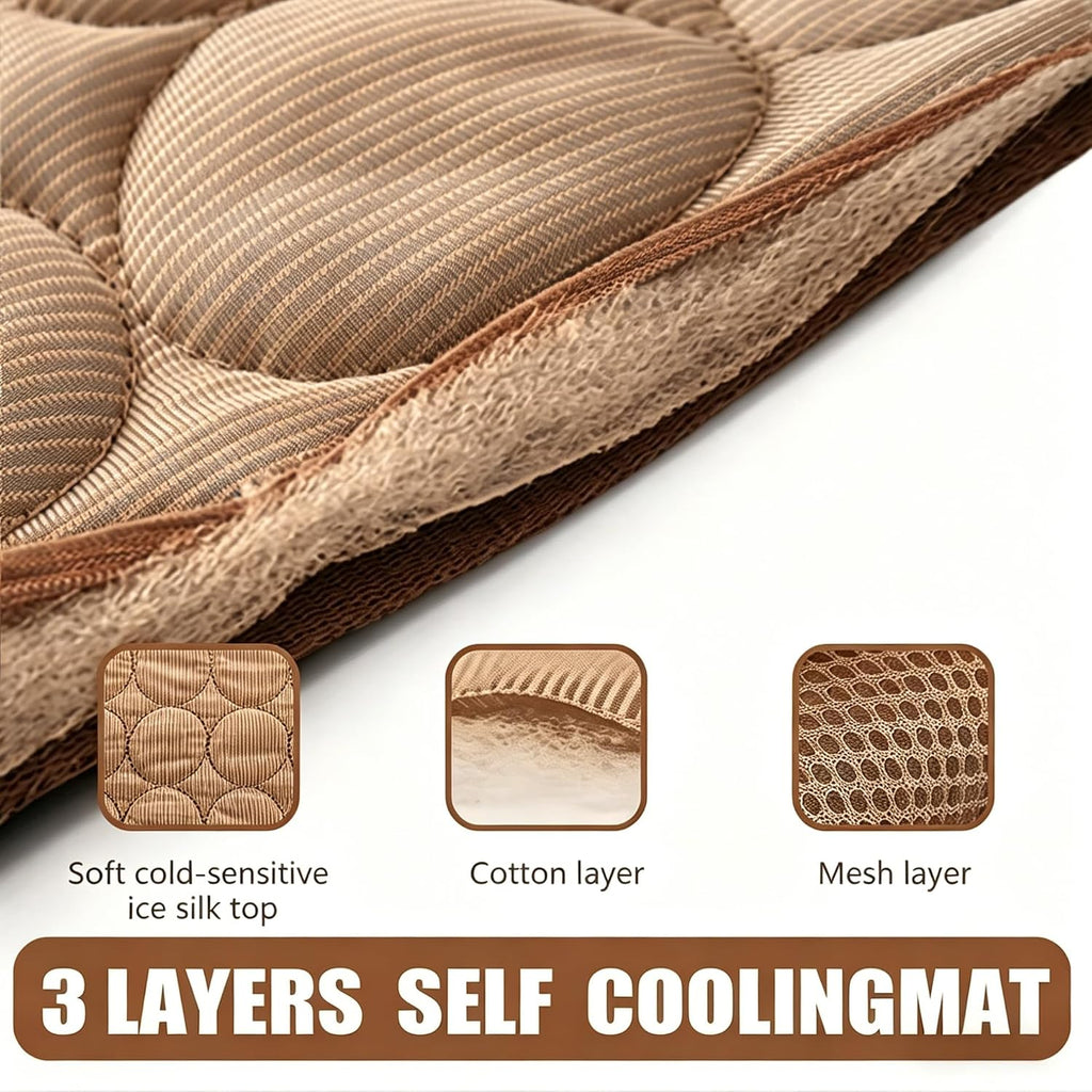 Dog Cooling Mat Foldable Self-Cooling Pad, Summer Cool Mat for Dogs Cats
