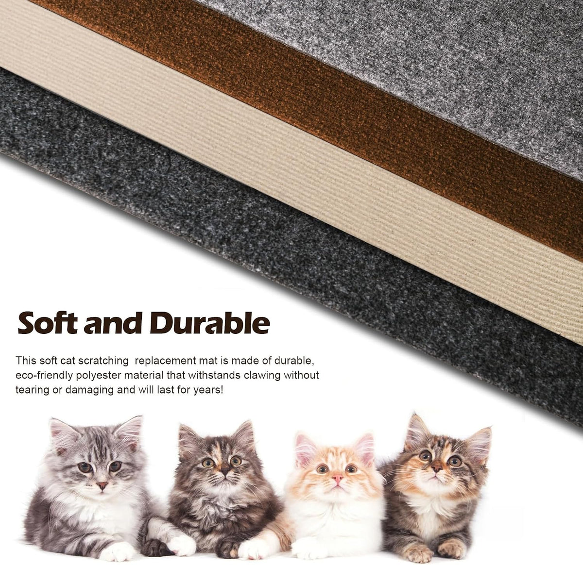Cat Scratch Furniture Protector, 78.7"x15.8" Cat Scratch Pad for Couch