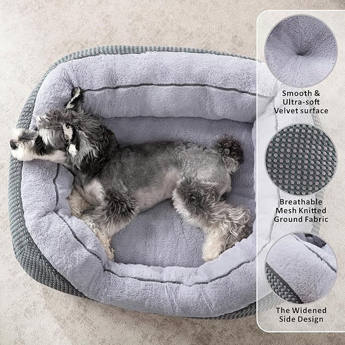 INVENHO Medium Dog Beds for Medium Dogs Washable, Rectangle Dog Bed Medium Size - Image 2