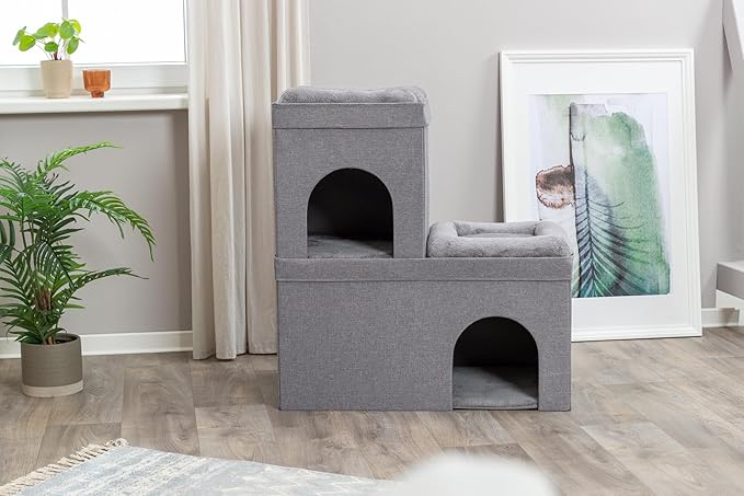 TRIXIE Double Crazy Cube Stackable Cat Condo - Image 6