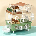 Large Hamster Cage Acrylic Hamster Enclosure with Hideout, Wheel & Tunnels