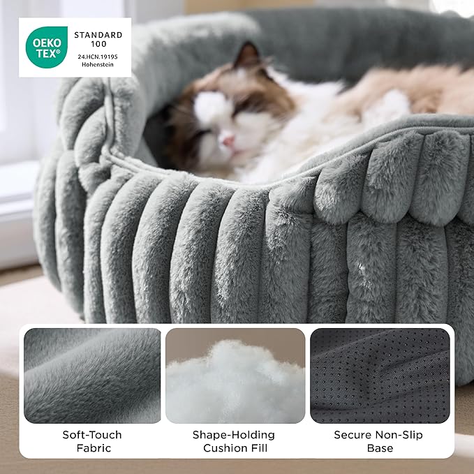Bedsure ComfyFleece™ Medium Dog Bed, Washable Cute Pet Bed, Super Soft Corduroy - Image 3