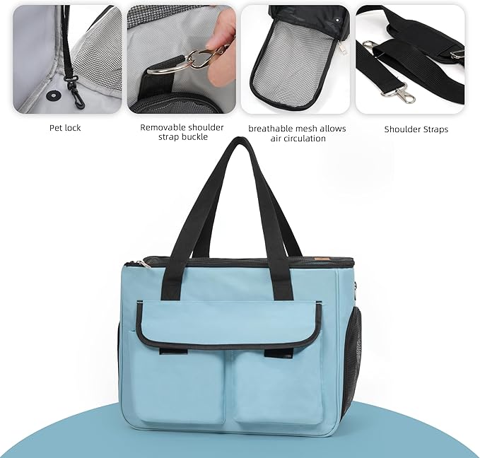 Cat & Dog Carrier for Pets Up to 15 Lbs, Airline Approved Soft-Sided - Image 6
