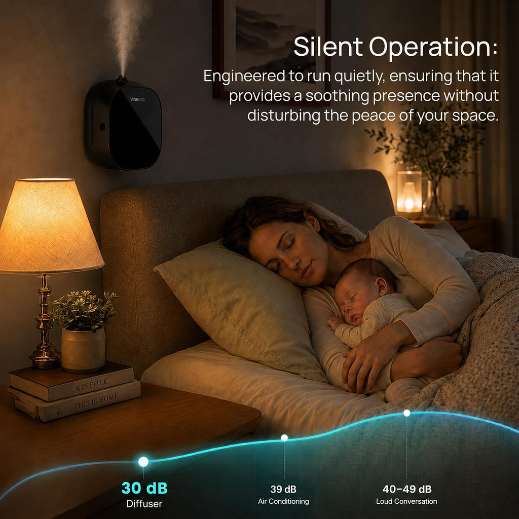 VINEVIDA Waterless Aroma Diffuser for Home | Hotel Scent Included