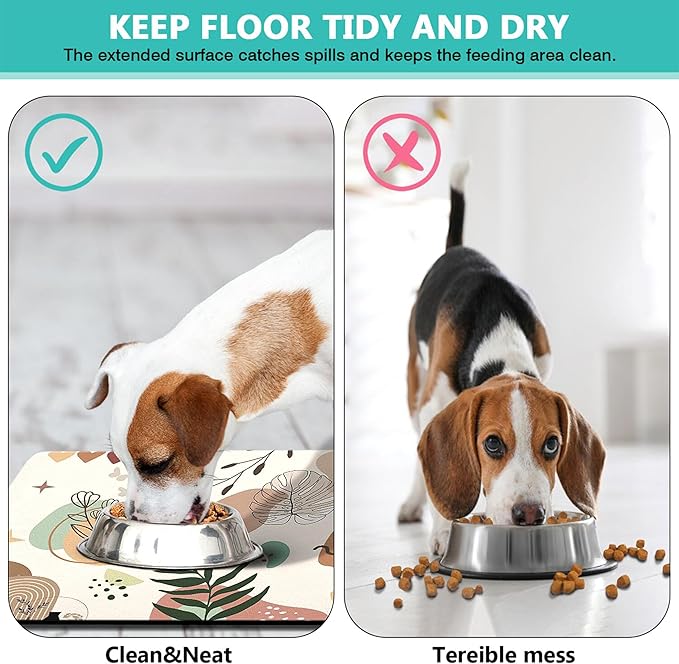 Pet Feeding Mat for Floors Waterproof Dog Mat for Food and Water Absorbent - Image 5