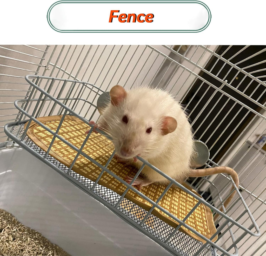 JSLZF Rat Cage Platform with Mat, Metal Chew-Proof Squirrel Ledge