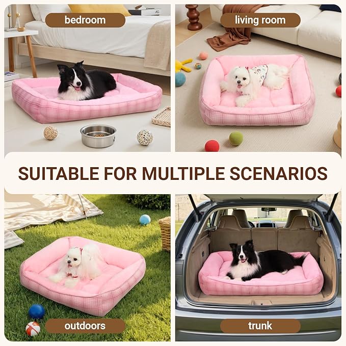 MIHIKK Rectangle Dog Beds for Large Dogs & Cats, Orthopedic Sleeping Pet Bed - Image 6