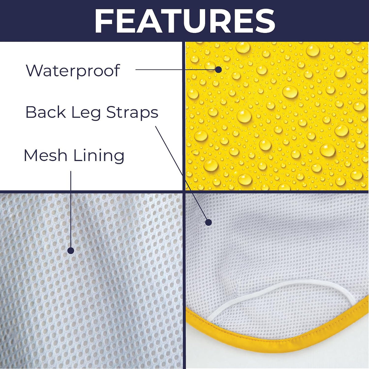 Long Dog Dachshund Raincoat, Waterproof Rain Jacket - Medium