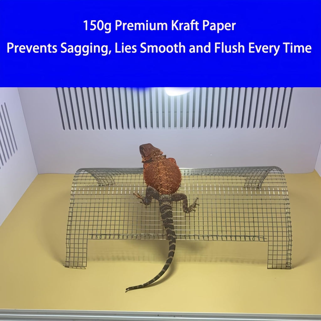 Reptile Carpet & Kraft Paper Liner - Leopard Gecko Tank & Accessories,Reptile Tank, Turtle Grass, Cricket Mat, Snake & Tortoise Bedding, Dust Free for Snakes, Easy Clean Gecko Mat