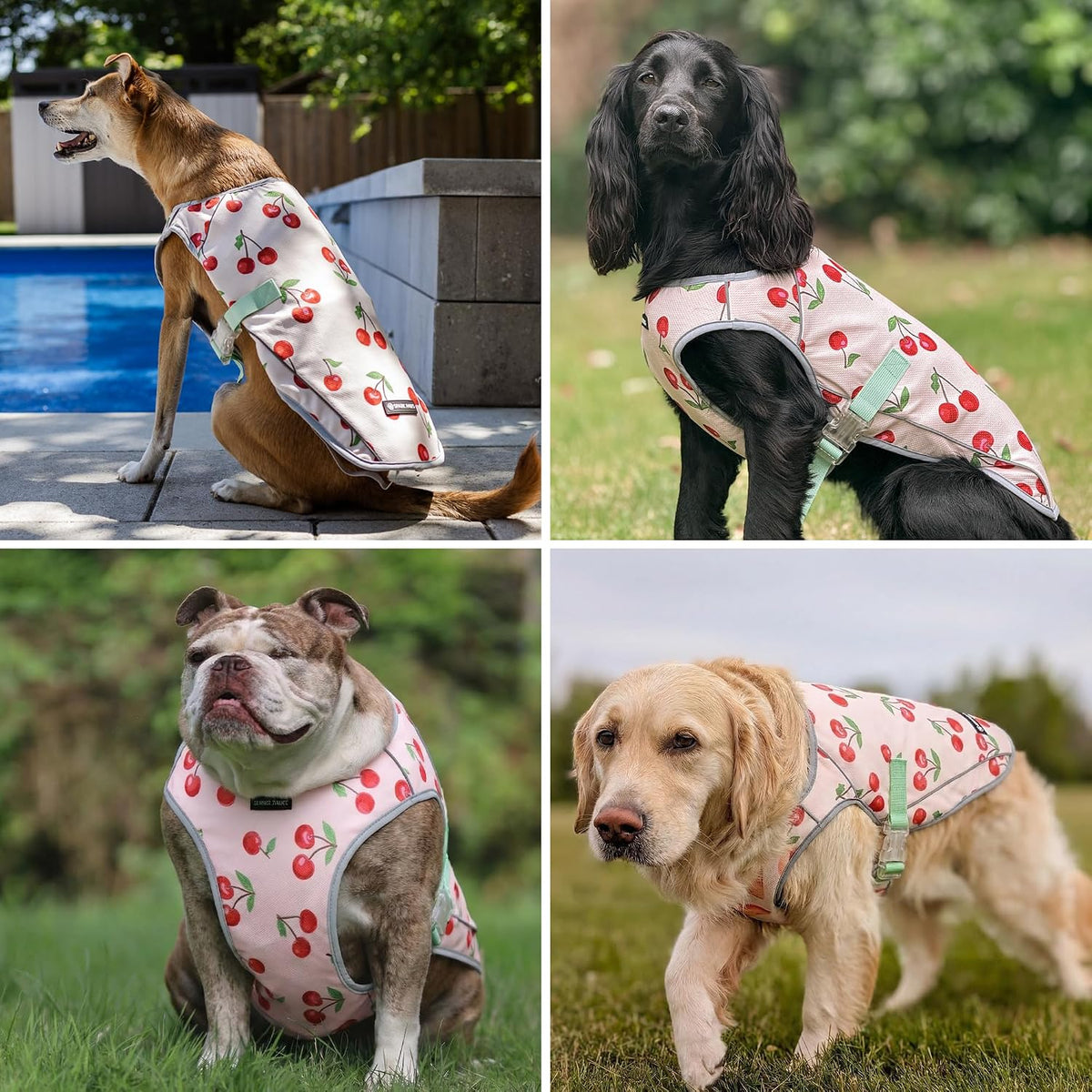 Spark Paws Dog Cooling Vest - Evaporative Summer Cooling, SPF-50 Protection