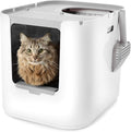 Modkat XL Cat Litter Box, Top or Front-Entry, Liner, Scoop & Filters, White