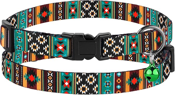Cat Collar Breakaway 2PCS Adjustable Pattern Tribal Aztec Southwest Safety Pet - Image 5