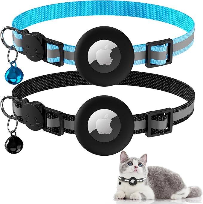Vanjua 2 Pack Airtag Cat Collar Breakaway by Vanjua