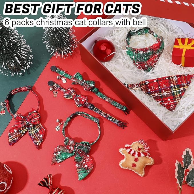 6 Pack Christmas Cat Collar - Image 3