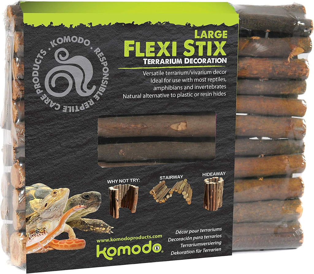 Komodo Flexi Stix, Small, Terrarium or Vivarium Natural Decor, Suitable for Reptiles, Amphibians and invertebrates