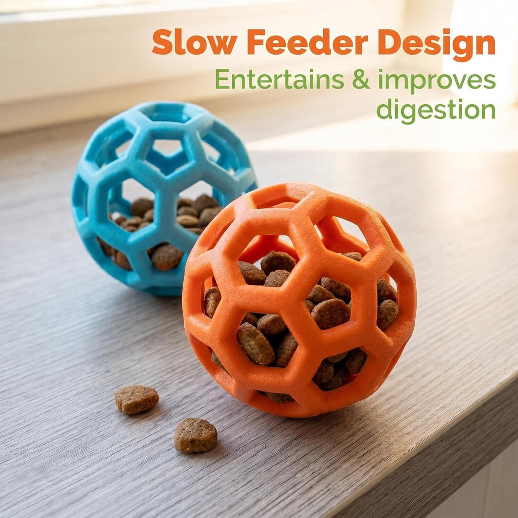 2PCS Turtle Feeder Balls, Slow Feeder Foraging Toy for Turtles & Tortoises, Reusable Fruit Vegetable Treat Holder, Aquarium Tank Habitat Accessories for Reptiles