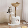 Cat Tree Tower 46" Modern Wooden for Indoor Large Cats