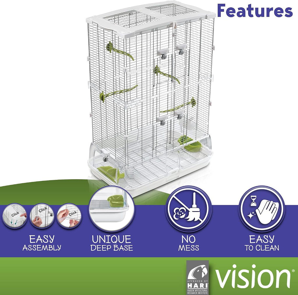 Vision M02 Wire Bird Cage, Bird Home for Parakeets, Finches and Canaries