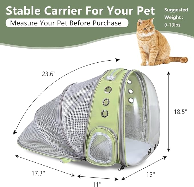 Cat Backpack Carrier Back Expandable Bubble Pet Carrier Backpack - Image 2