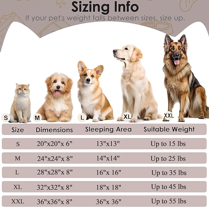 Extra Large Dog Beds, 36 Inch Human Dog Anxiety Relief Comfort Bed, - Image 2